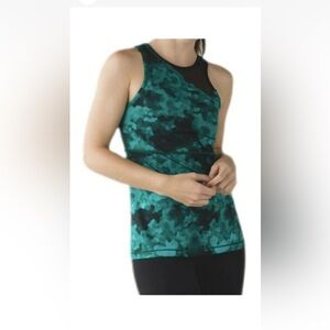 lululemon athletica Teal and Black Tank Top